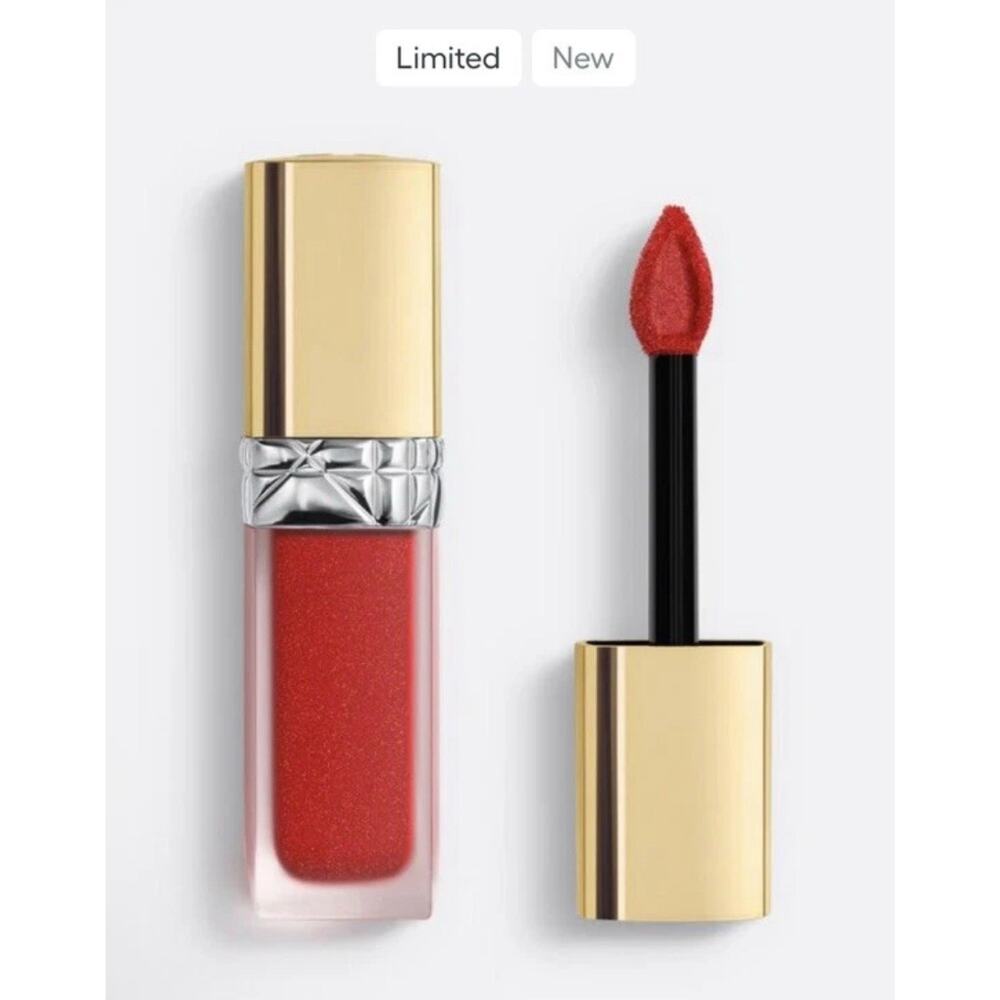 Rouge Dior Forever Liquid Sequin Limited Holiday Edition Lipstick 999 - NWOB
